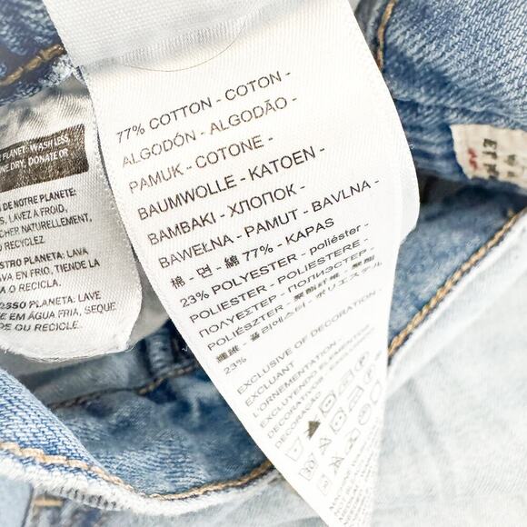 Levi's Men's Baggy Dad Light Wash Paint Splattered Denim Jeans Zip Fly Size 32 - Picture 5 of 8